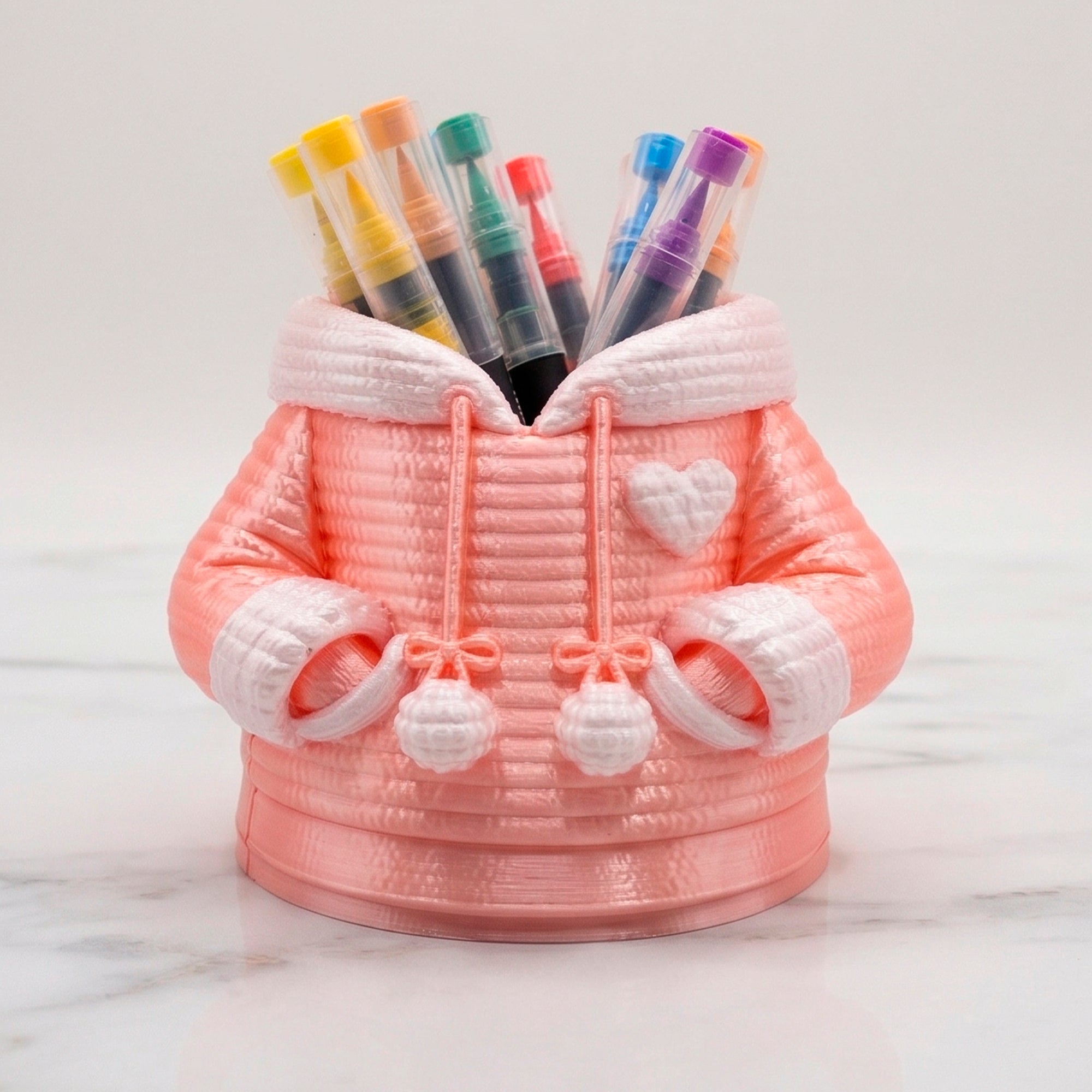🧶 Porte-stylo / Porte-crayons design – Modèle Tricot