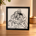 Cadre personnalisé famille 3D