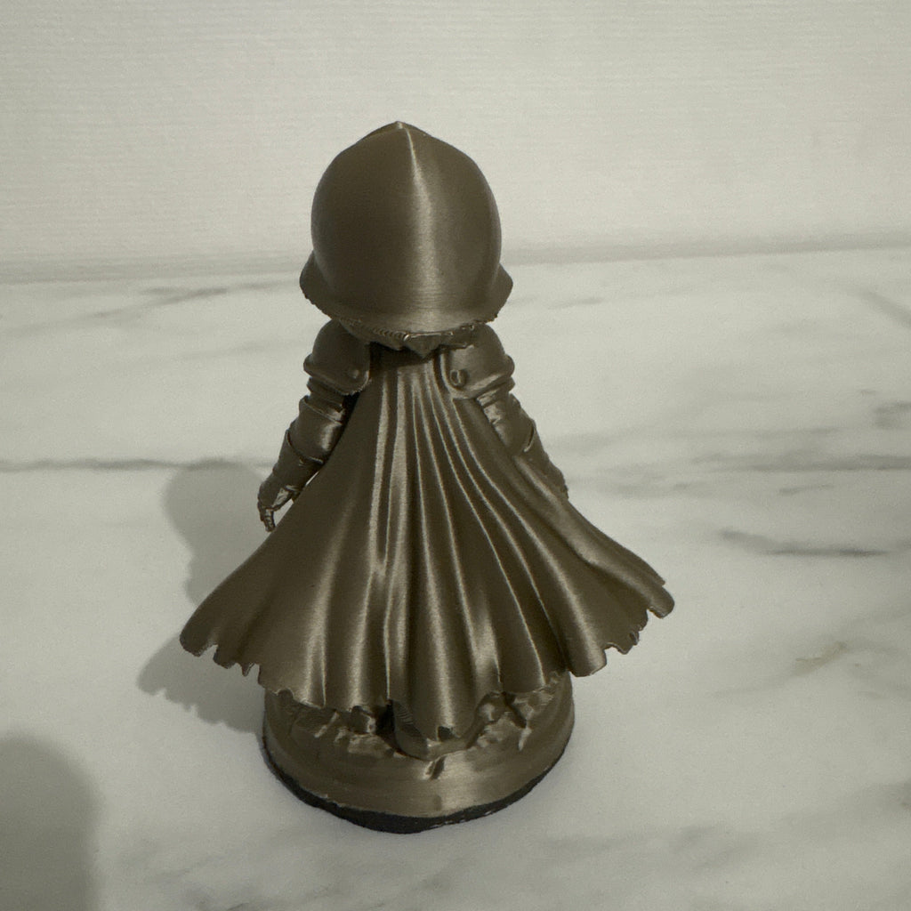 Figurine médiévale – finition PLA Gold (effet or) ✨ imprimé en 3d