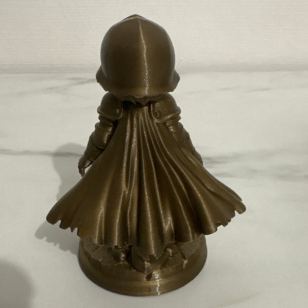 Figurine médiévale – finition PLA Gold (effet Bronze) ✨imprimé en 3d