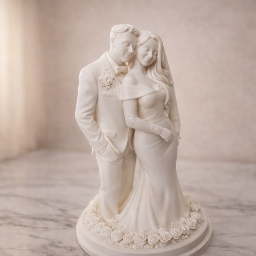 Couple de mariés imprimé en 3d